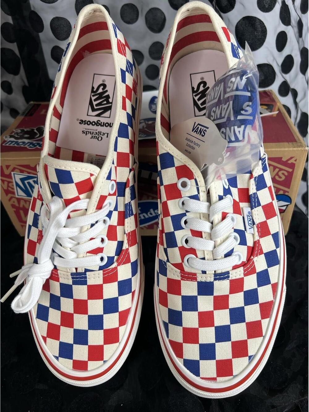 VANS Mongoose Bmx Our Legends x Authentic 44 DX Mongoose - Red Blue Checkerboard